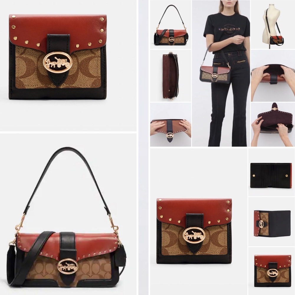 Coach Shoulder Bag and Matching Coach Wallet Set